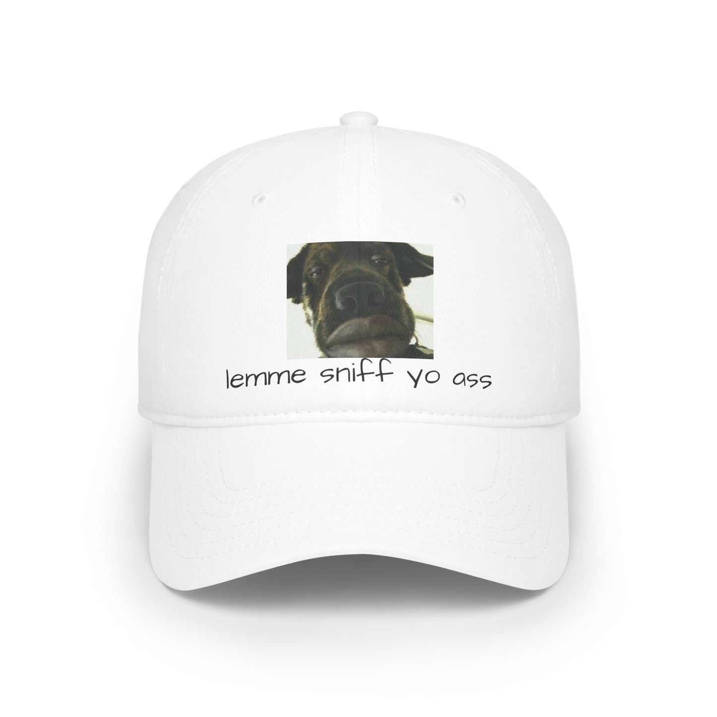 Baseball Cap - Dog saying 'lemme sniff yo ass'